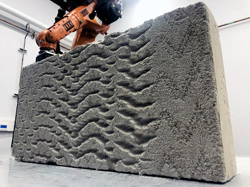 ‘Augmented Stonework’ – 
A robotically produced element based on traditional regional stone carving techniques.